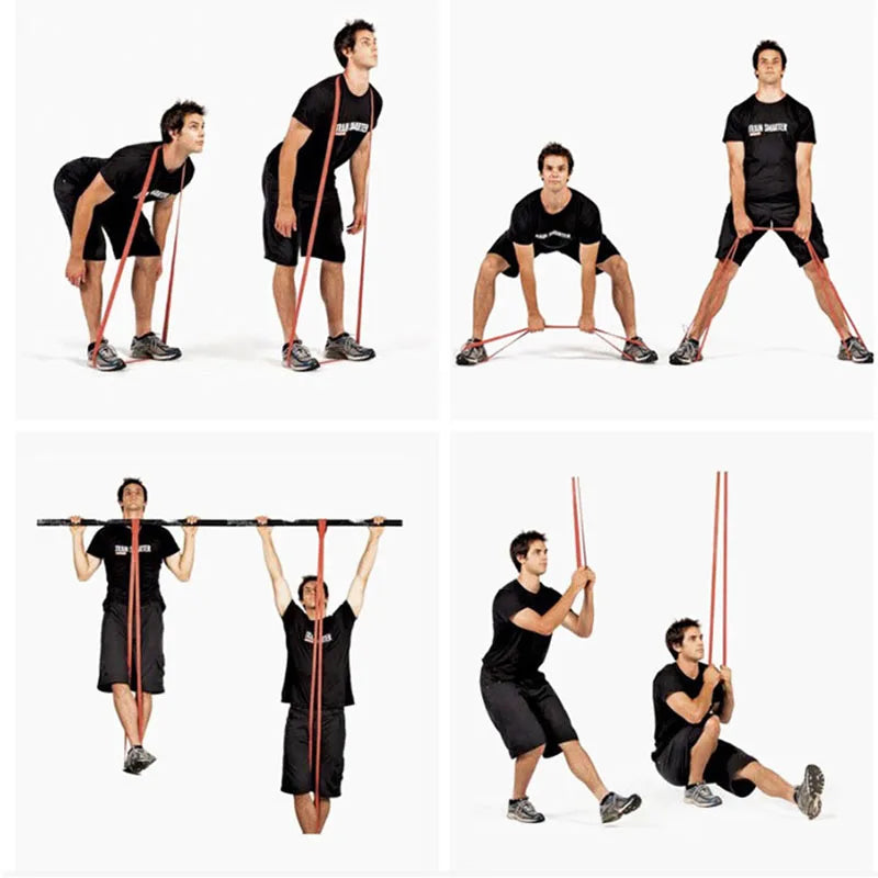 4pcs Pull Up Assistance Bands 4-Level Resistance Bands for Working Out Gym Exercise Bands for Full-Body Training Fitness