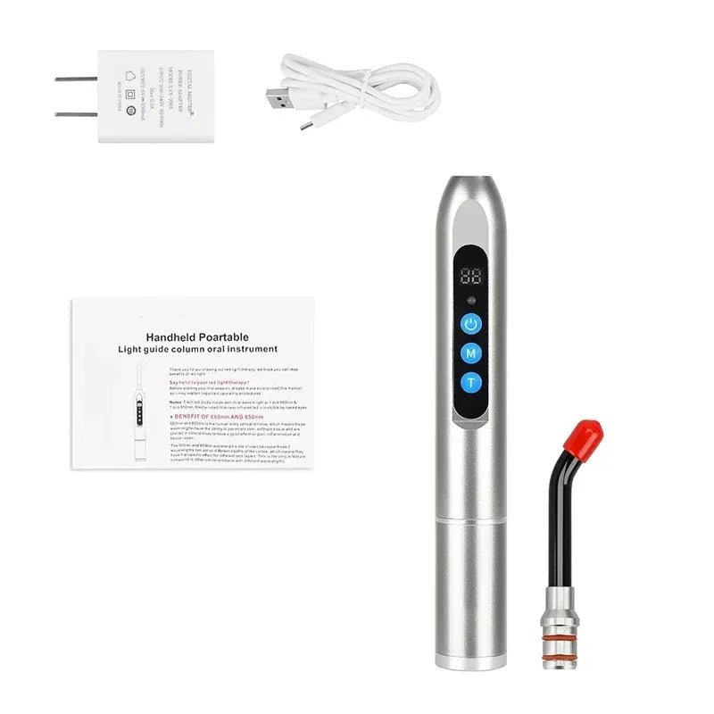 Red Light Therapy Device Canker Sore Cold Sore Treatment Infrared Light Therapy Wand for Mouth Nose Ear Knee Feet Hands Ankle