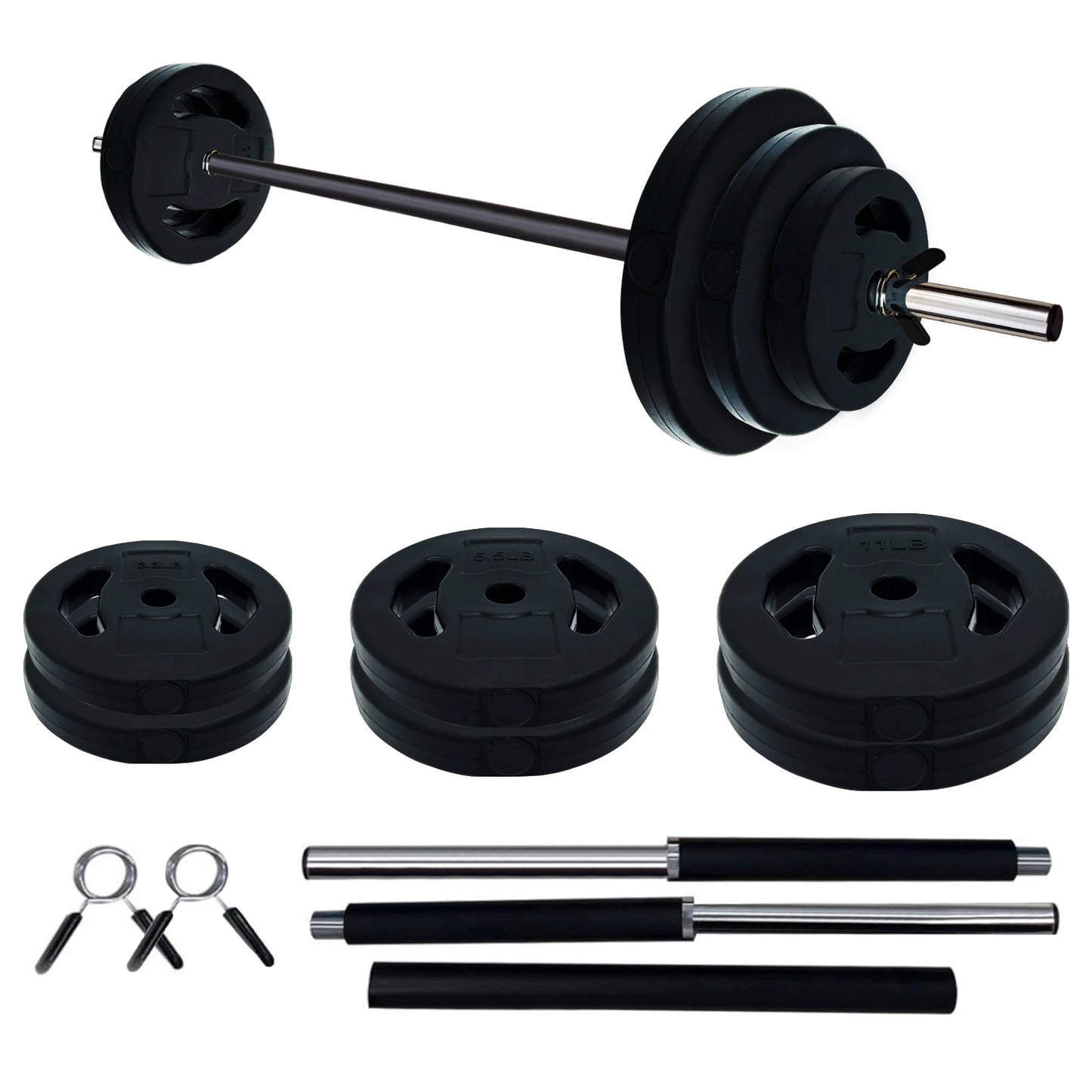 40lb /20kg Adjustable Barbell Disk Free Weights Strength Training Adjustable Barbell Weight Set for Home and Gym Workout