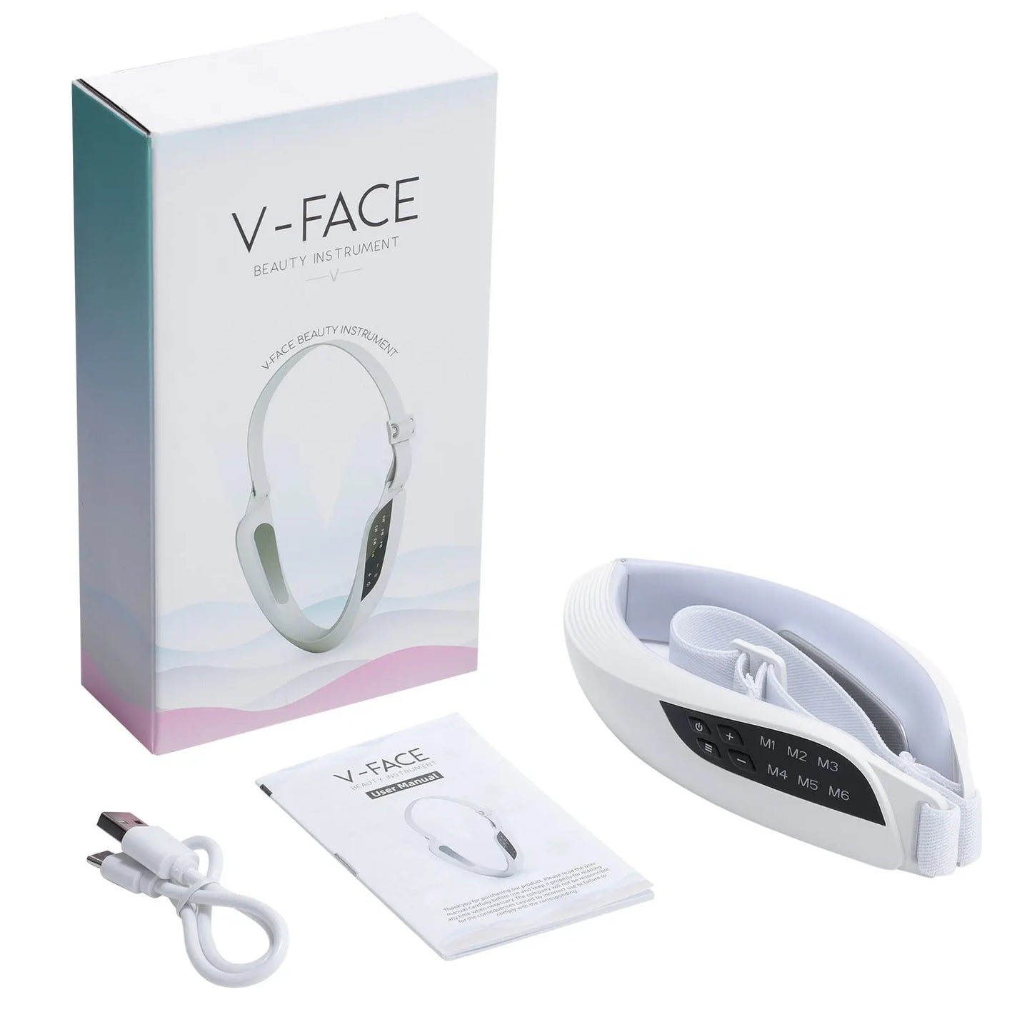 EMS Microcurrent Face Lifting Massager Double Chin Reducer V Line Facial Lift Up Belt Firming Skin Anti Wrinkles Home Use Beauty Devices