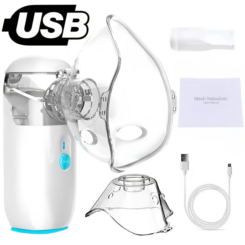 Handheld Mesh Nebulizer Suitable for Whole Family Health, Portable Device with Mesh Technology for Instant Medication Delivery, for & Travel Use, for &, Operation & Daily Care