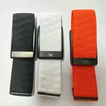 Whoop 5.0 Replacement Strap, Nylon Woven Elastic Sport Band with Metal Logo for ECG & Fitness Tracking