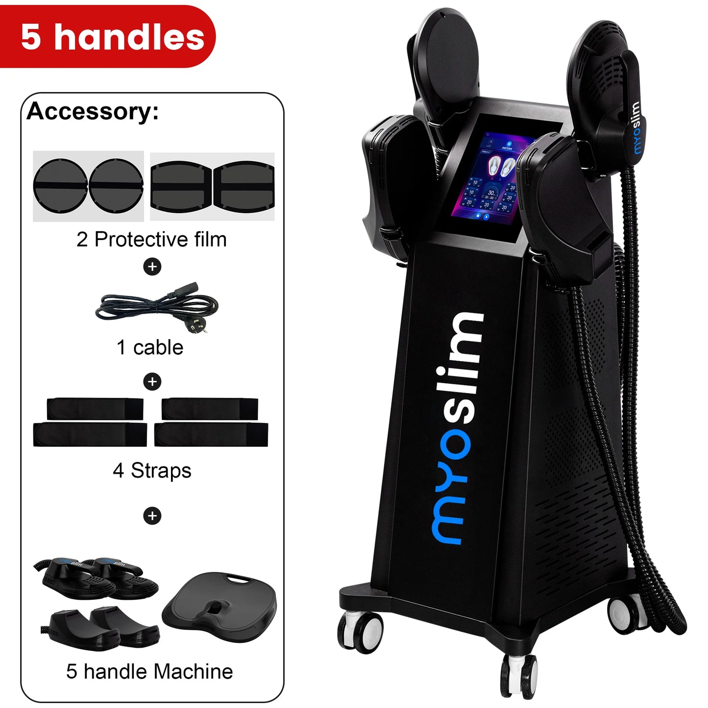 Myoslim HIEMT RF Slimming 6500W RF EMS Body Sculpt Machine Muscle Stimulator Growth Fat Burning Weight Loss Skin Tightening