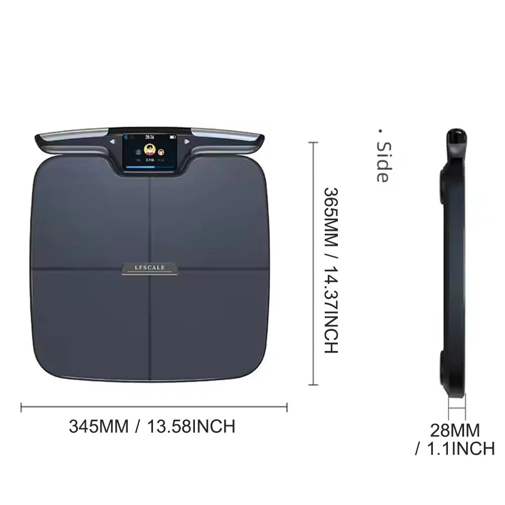Smart Body Fat Scale 8-Electrode Body Composition Analyzer with Hand & Foot Electrodes for Segmental Muscle Fat Analysis
