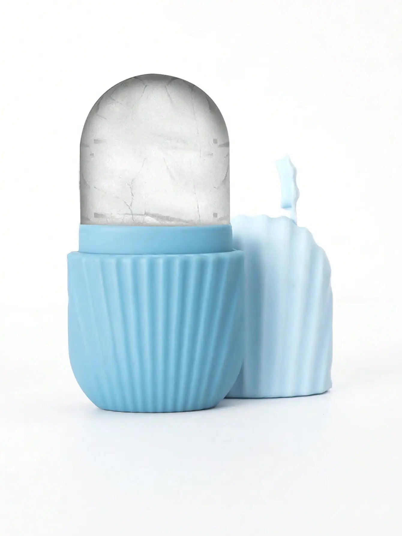 Ice Face Roller Set With 1 Ice Roller, 1 Storage Bag, 1 Gua Sha Board For Glowing Skin, Silicone Ice Face Roller Mold For Face And Eye Puffiness Relief
