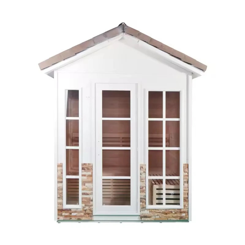 Factory Customized Outdoor Panoramic Sauna Room Round Steam Room Anti Corrosion Anti Cracking Durable Heating Home Spa Sauna
