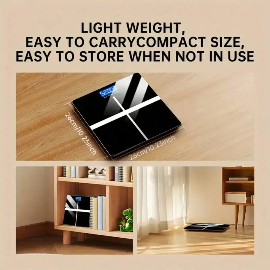 High-Precision Digital Bathroom Scale - 396.8 Lbs/180kg Capacity, Electronic Body Weight Scale With Extra-Wide Platform, Large LCD Display, Battery Powered (Batteries Not Included), Ideal For Home Use, Gym & Bathrooms, Perfec