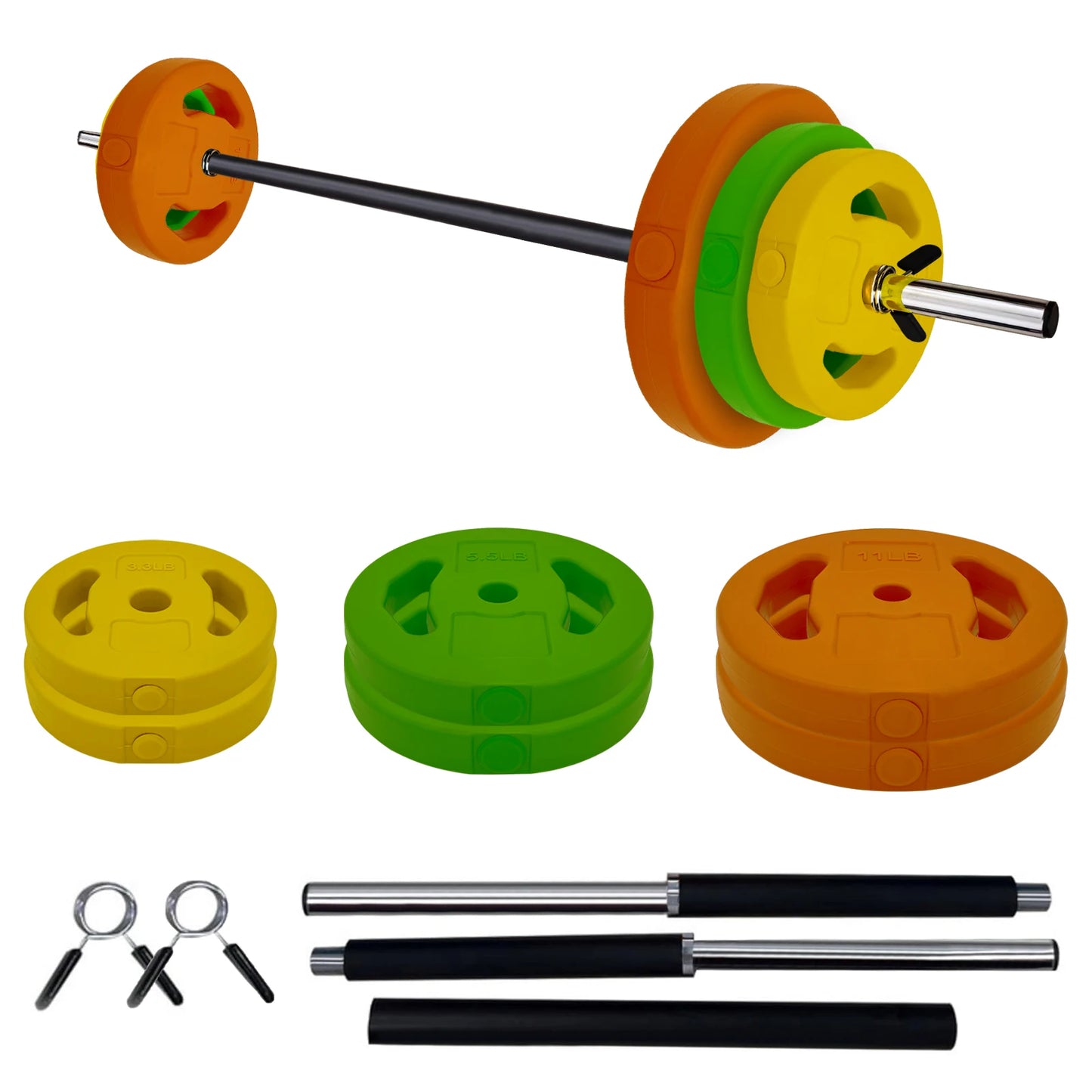 40lb /20kg Adjustable Barbell Disk Free Weights Strength Training Adjustable Barbell Weight Set for Home and Gym Workout