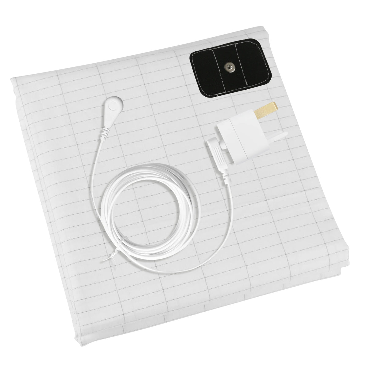 Grounding Sheets with Grounding Cord Made with Premium Cotton & Pure Silver Threads Conductive Fabric Achieve Healthy Sleep