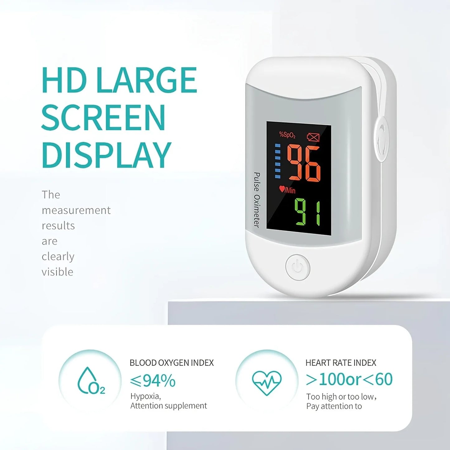 Finger Pulse Oximeter for Athletic Fingertip Pulse Oximeter Blood Oxygen Monitor Heart Rate SpO2 Monitor Batteries Included