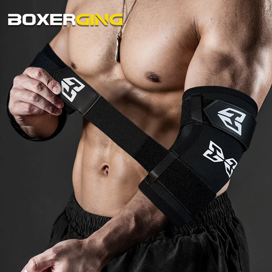 Weightlifting Elbow Brace Support Neoprene Compression Elbow Pads Arm Sleeves Protector For Powerlifting Gym Strength Fitness