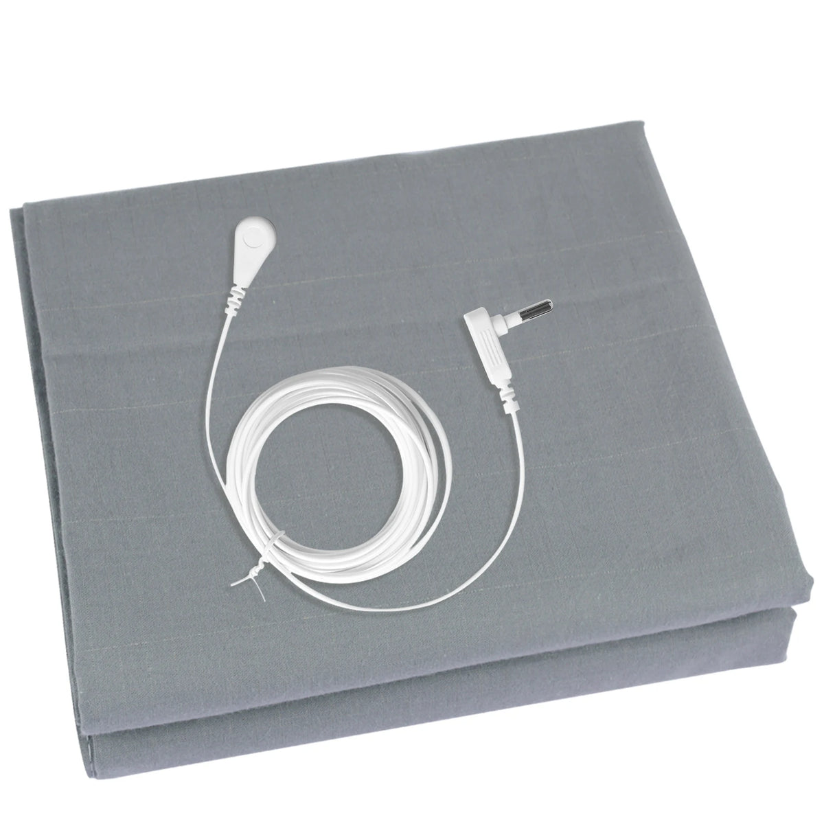 Grounding Sheets with Grounding Cord Made with Premium Cotton & Pure Silver Threads Conductive Fabric Achieve Healthy Sleep