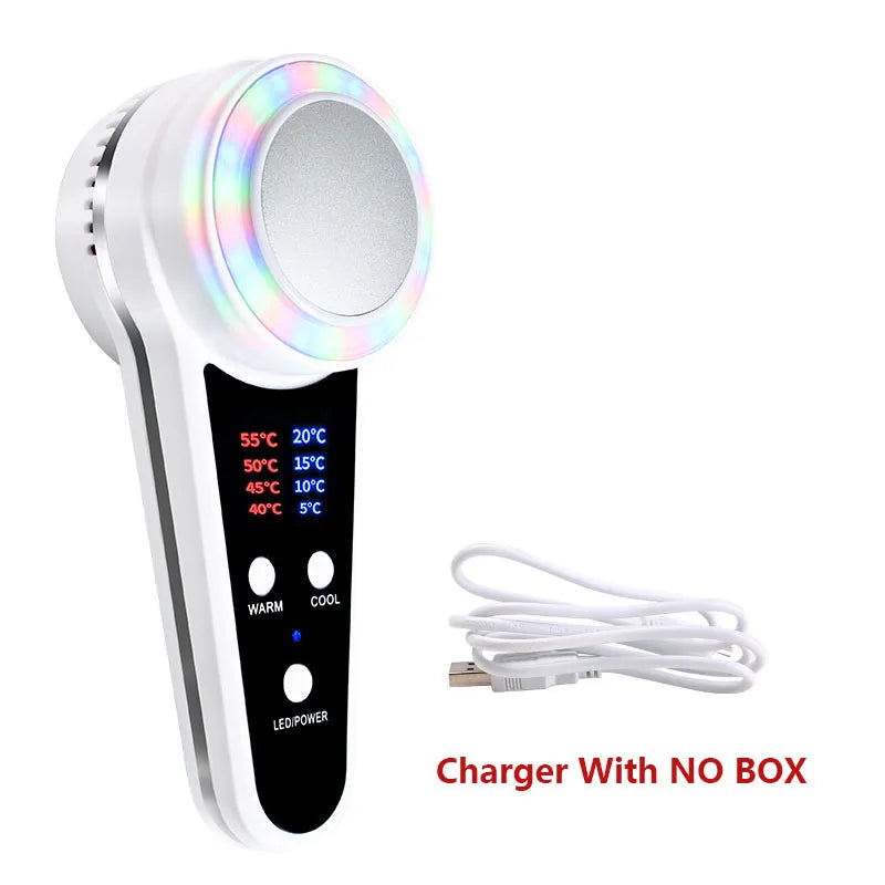 Cryotherapy Face Care Device Hot Cold Hammer Blue Photon Acne Treatment Facial Massager Skin Lifting Rejuvenation Beauty Machine