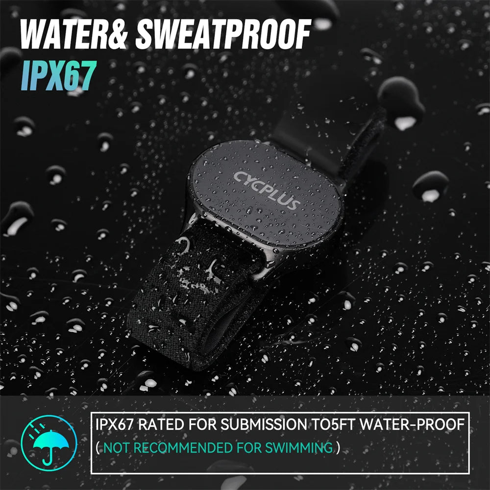 CYCPLUS Heart Rate Sensor Armband Wrist Chest Belt Bluetooth ANT+ Fitness Monitor for Garmin Wahoo GPS Bike Computer