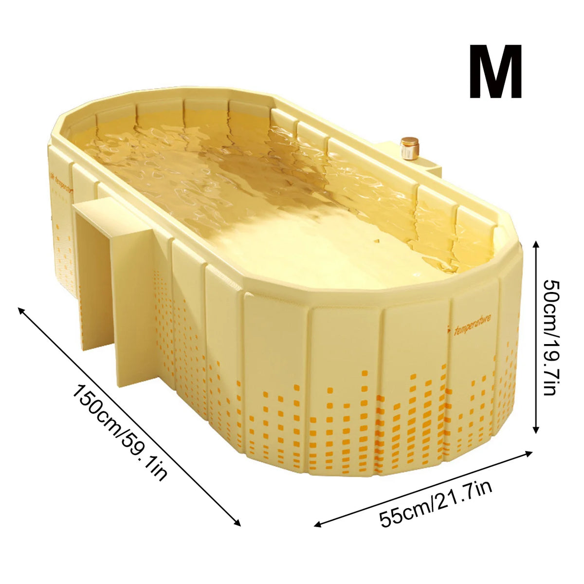 1PC  Insulated Ice Bath , Cold Plunge Tub, No Inflation Install Needed, Shower-Compatible for Indoor & Outdoor Use