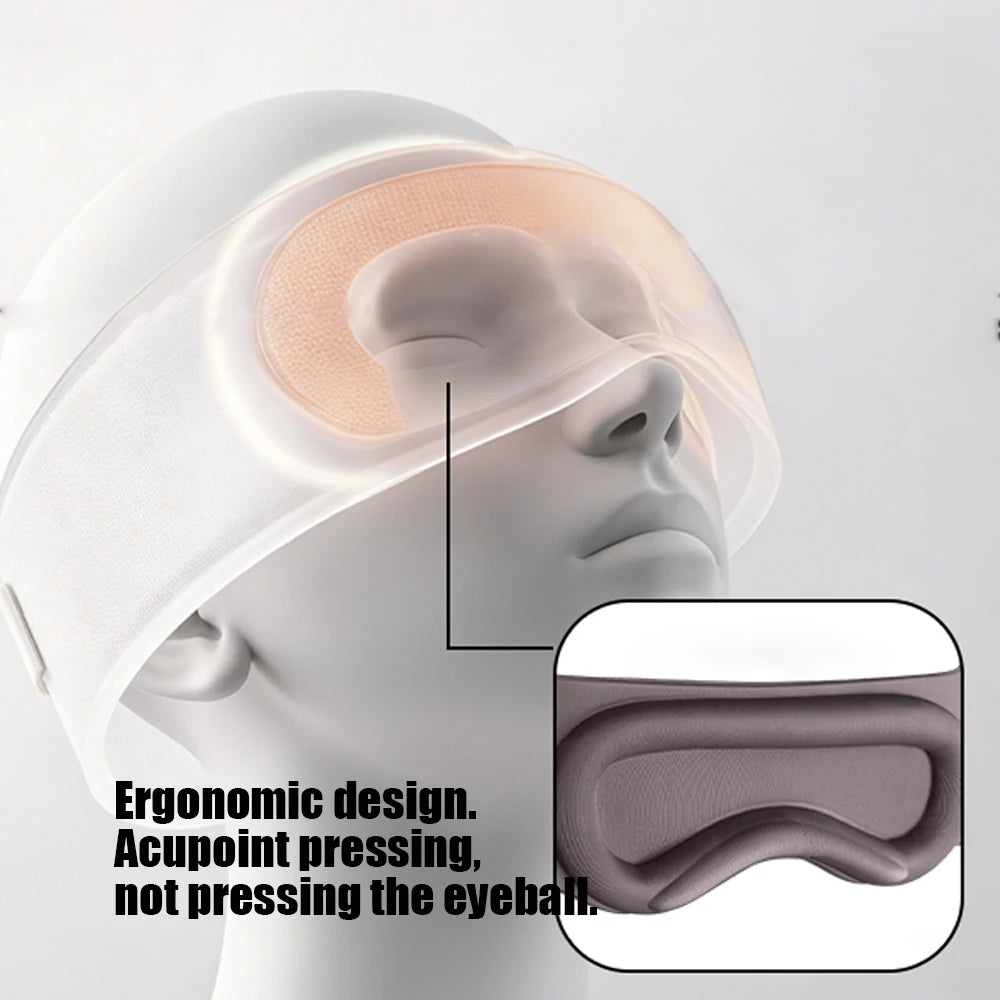 3D Weighted Eye Mask For Sleeping With Ear Cover Noise Reduce Blindfold Gravity Sleep Patchs Eyeshade Sleepmask for Side Sleeper