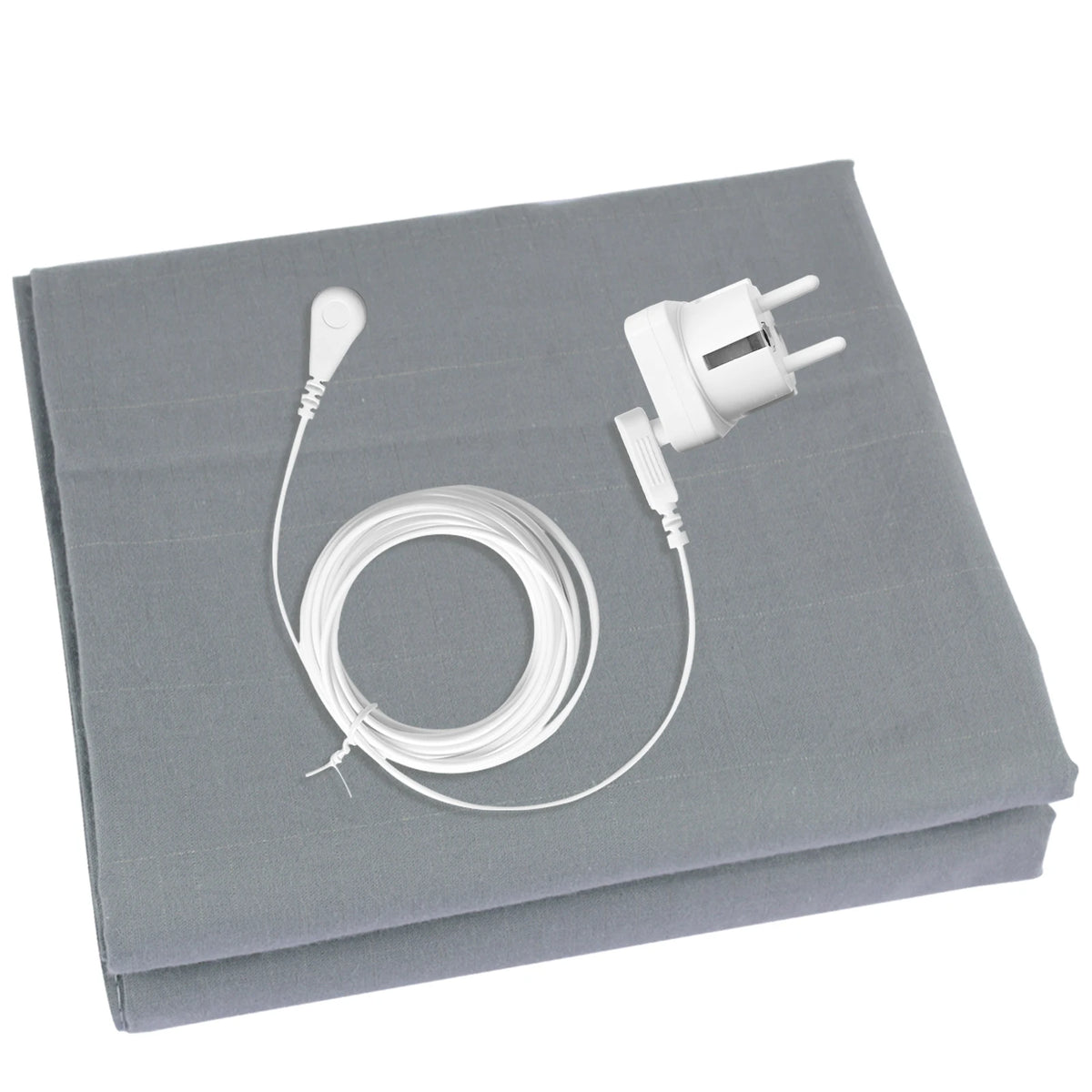 Grounding Sheets with Grounding Cord Made with Premium Cotton & Pure Silver Threads Conductive Fabric Achieve Healthy Sleep