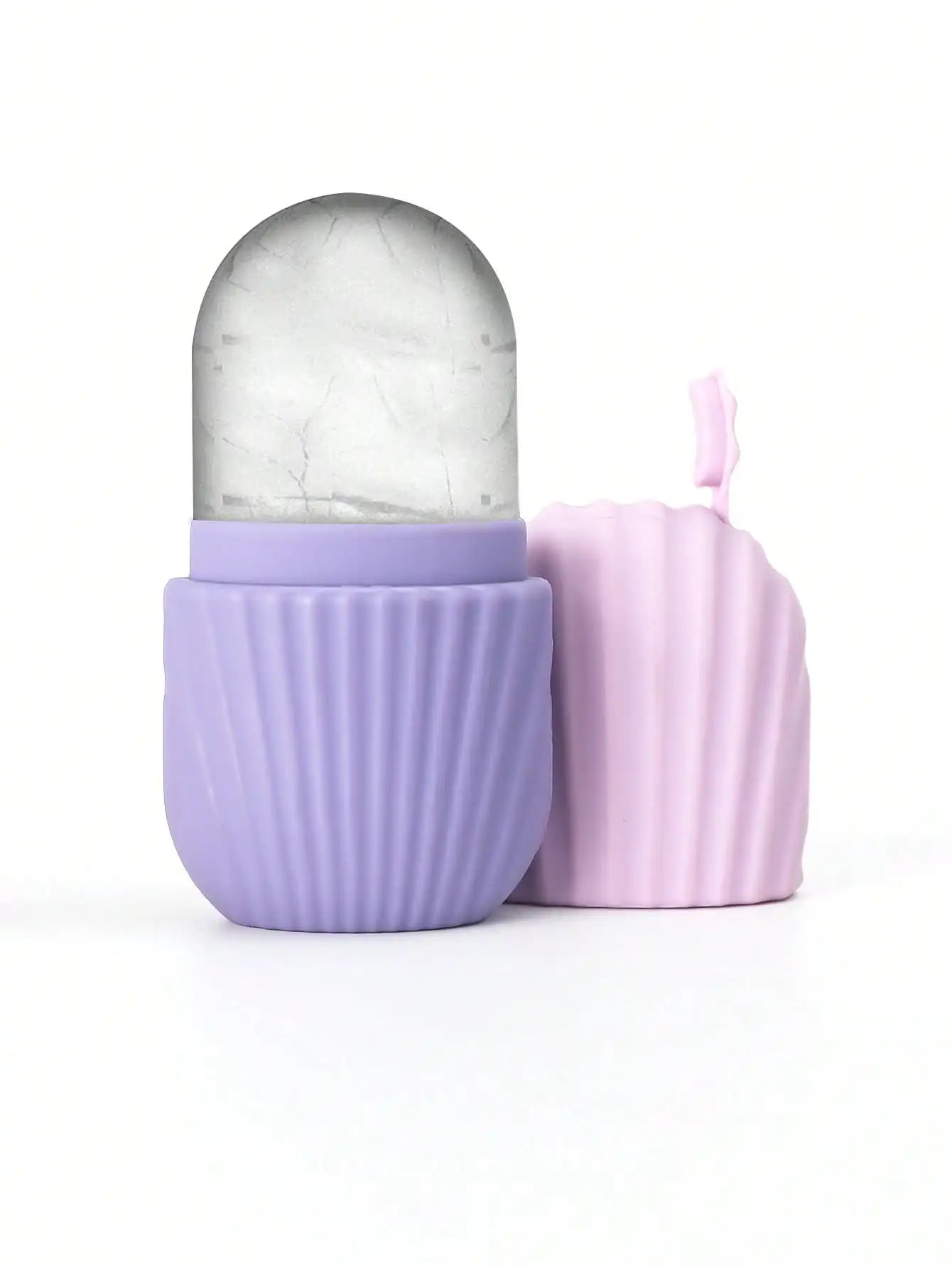 Ice Face Roller Set With 1 Ice Roller, 1 Storage Bag, 1 Gua Sha Board For Glowing Skin, Silicone Ice Face Roller Mold For Face And Eye Puffiness Relief