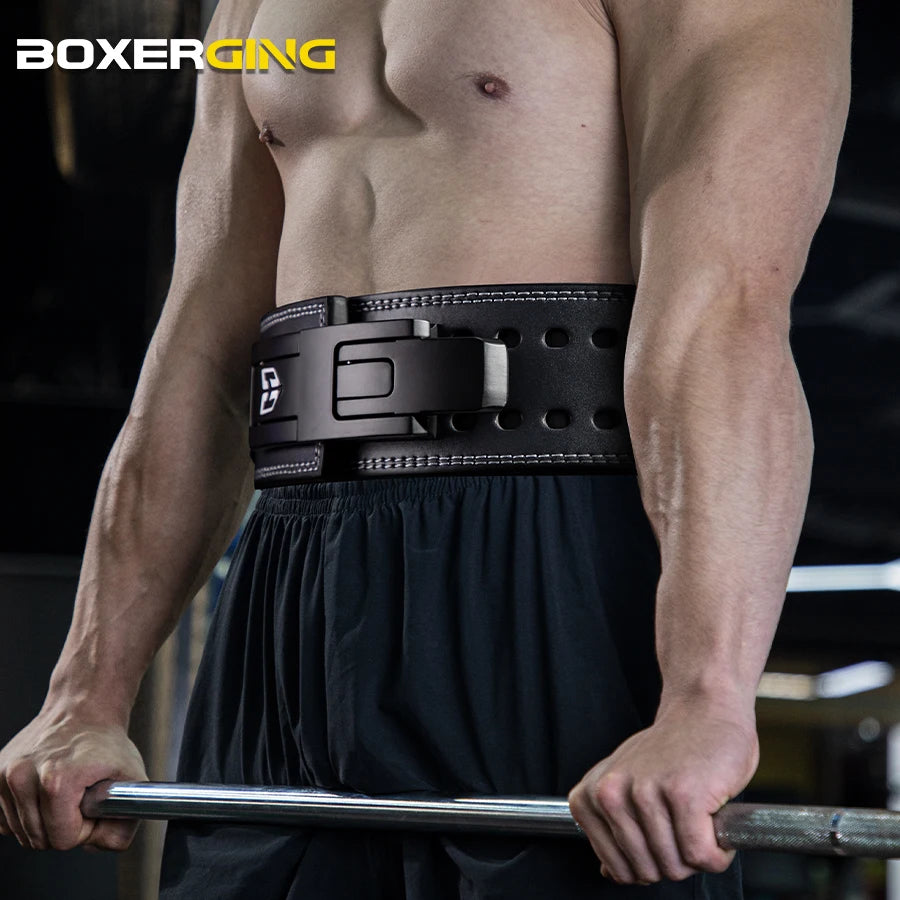 Cowhide Weightlifting Belt Fitness Protective Gear Powerlifting Belty Gym Barbell Squat Deadlift Strength Waist Support Lever Be