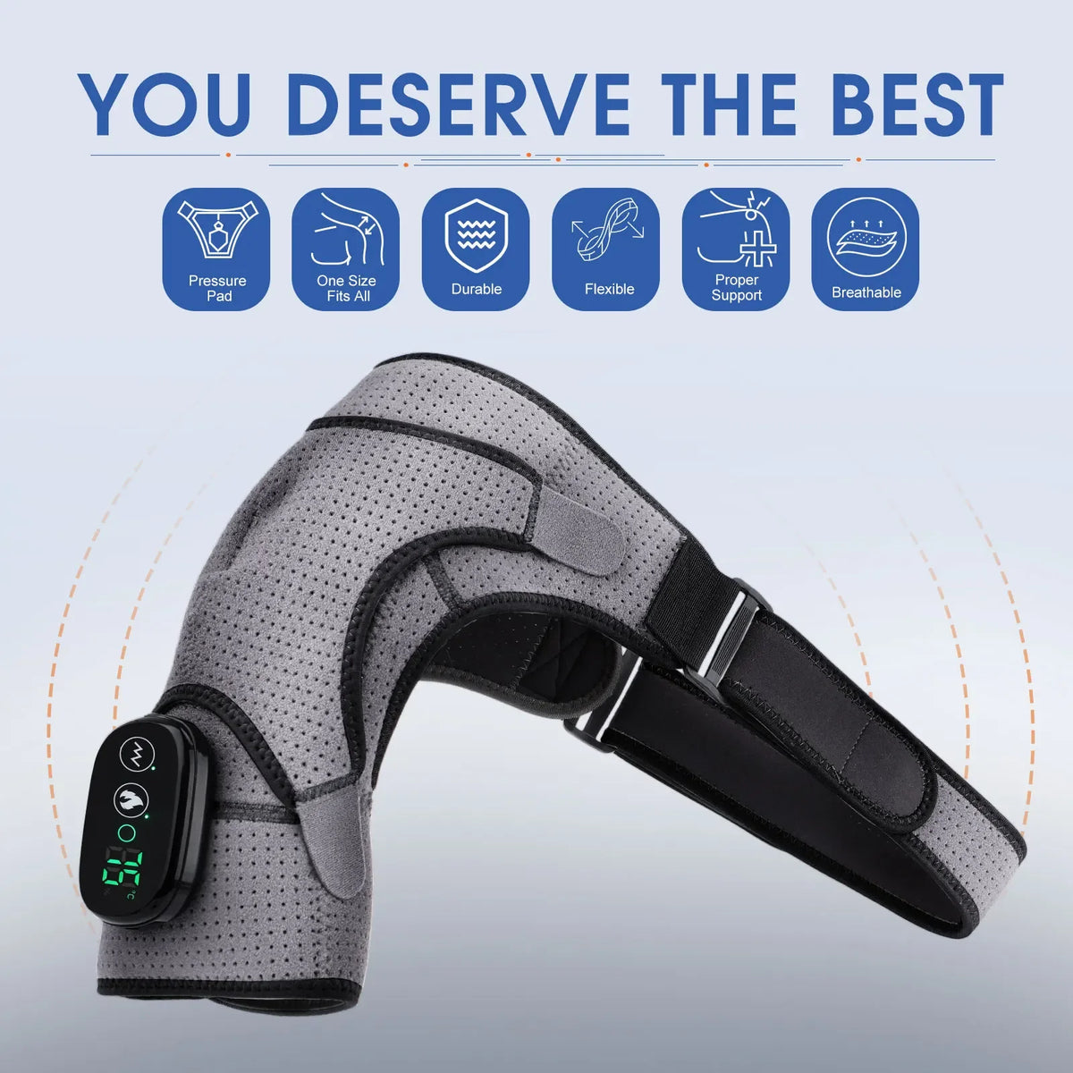 Electric Heating Shoulder Massage Belt Back Shoulder Brace Shoulder Support Adjustable Led Hot Compress Heating Shoulder Shawl
