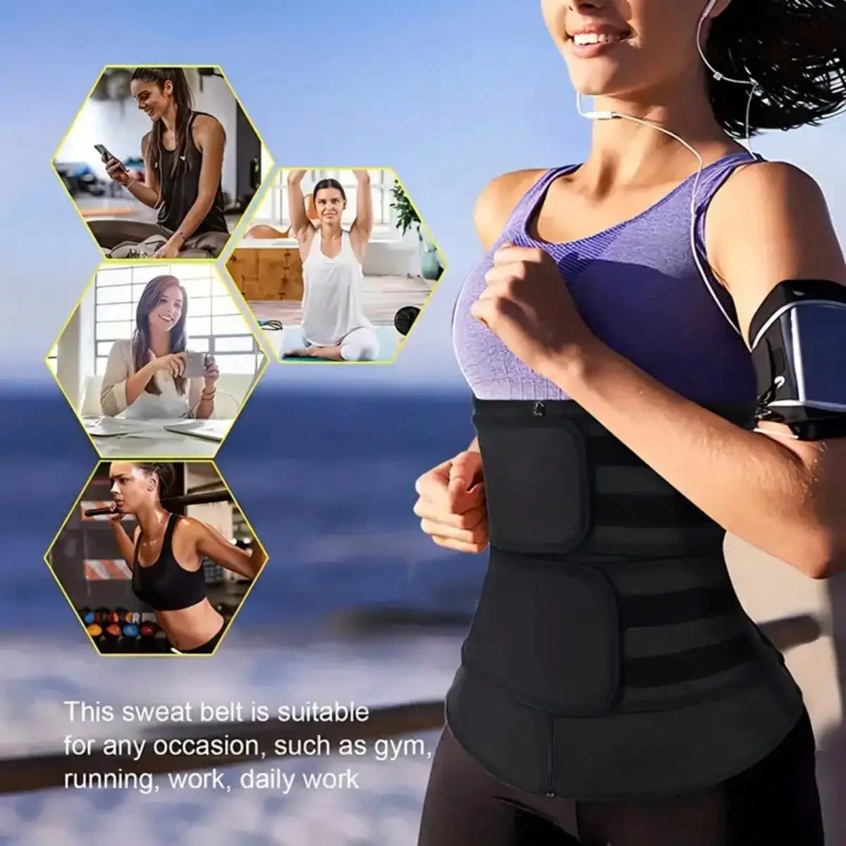 1pc Women Waist Trainer Belt, Waist Cincher Trimmer, Sauna Sweat Waist Shaper, Sports Fitness Training Waist Belt, Belly Band, Waist Slimming Belt, Abdominal Trainer Exercise Waist Belt Suitable For Workout Home Sports And Wa