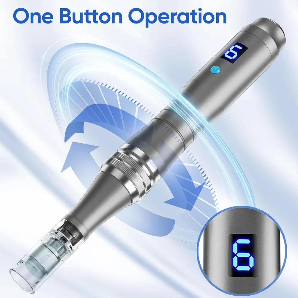 Dr Derma Pen Ultima M8 Microneedling 12pcs 16Pin 0.25Mm Needles, Face Care Wireless Derma Pen
