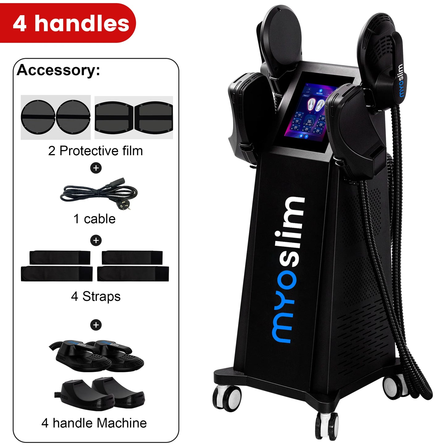 Myoslim HIEMT RF Slimming 6500W RF EMS Body Sculpt Machine Muscle Stimulator Growth Fat Burning Weight Loss Skin Tightening