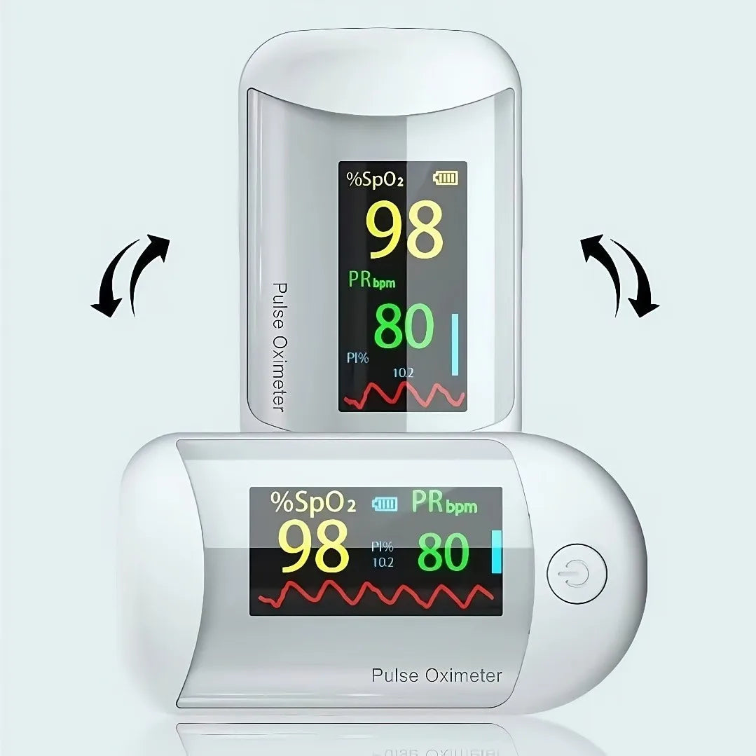 Finger Pulse Oximeter for Athletic Fingertip Pulse Oximeter Blood Oxygen Monitor Heart Rate SpO2 Monitor Batteries Included