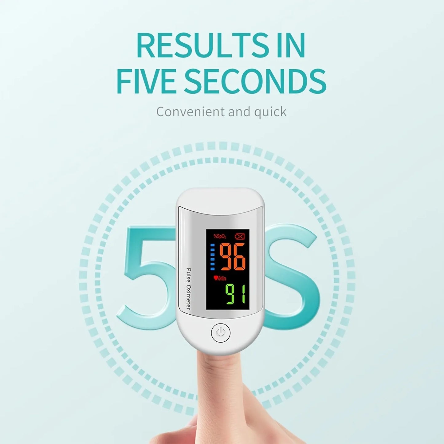 Finger Pulse Oximeter for Athletic Fingertip Pulse Oximeter Blood Oxygen Monitor Heart Rate SpO2 Monitor Batteries Included