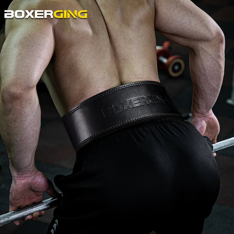Cowhide Weightlifting Belt Fitness Protective Gear Powerlifting Belty Gym Barbell Squat Deadlift Strength Waist Support Lever Be