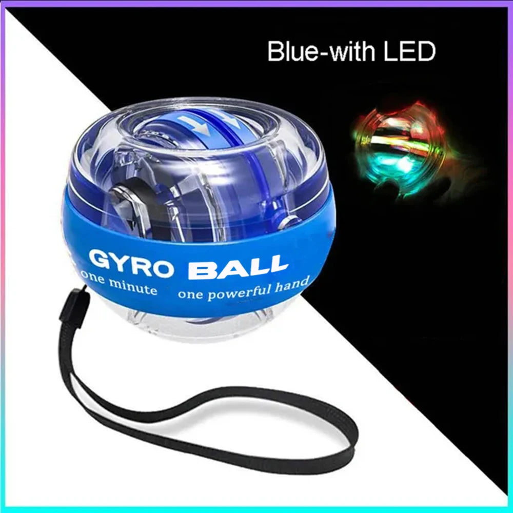LED Wrist Power Trainer Ball Self-starting Gyro Wrist Hand Ball Arm Hand Muscle Force Fitness Exercise Equipment Strengthener