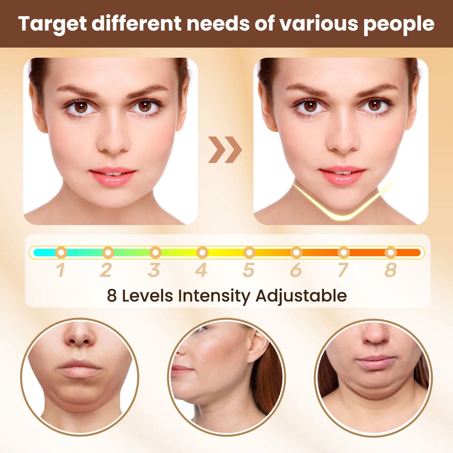 EMS Microcurrent Face Lifting Massager Double Chin Reducer V Line Facial Lift Up Belt Firming Skin Anti Wrinkles Home Use Beauty Devices